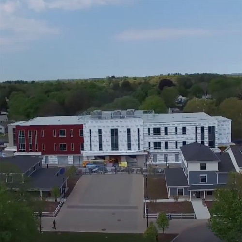 Merrimack College New Academic Building - May 2017 - Drone Video
